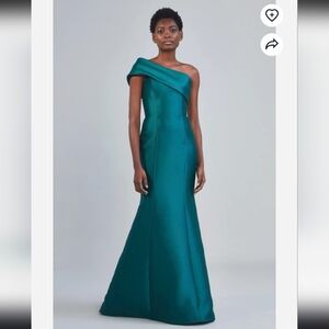 Saks Fifth Avenue Amsale One Shoulder Fold Over Mermaid‎ Gown Sz 10